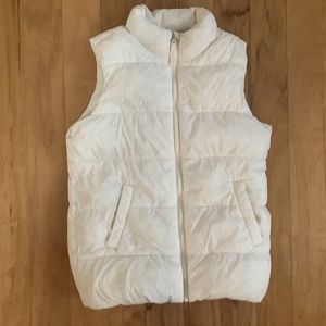 Old Navy White Puffer Vest